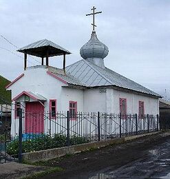 Курильский Богоявленский храм. Фото из альбома от 14 апреля 2008 г. М. А. Макова.